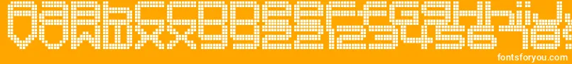 DisorientPixels Font – White Fonts on Orange Background