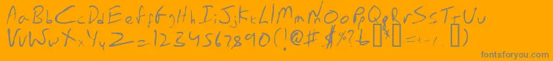 Weitere Informationen zur Emperors-Schriftart Emperors-Schriftart – Graue Schriften auf orangefarbenem Hintergrund