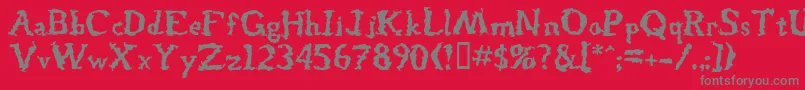 Josselyn Font – Gray Fonts on Red Background