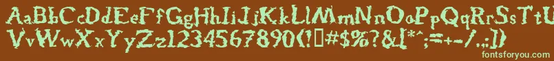 Josselyn Font – Green Fonts on Brown Background