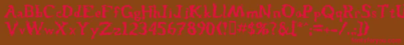 Josselyn Font – Red Fonts on Brown Background
