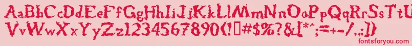 Josselyn Font – Red Fonts on Pink Background