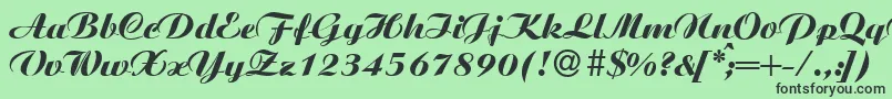 AgnesXboldRegular Font – Black Fonts on Green Background