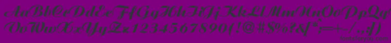 AgnesXboldRegular Font – Black Fonts on Purple Background