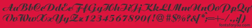 AgnesXboldRegular-fontti – mustat fontit punaisella taustalla
