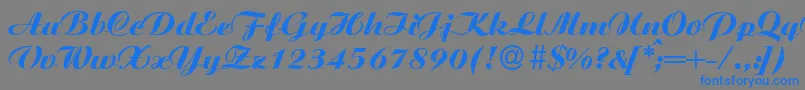Police AgnesXboldRegular – polices bleues sur fond gris