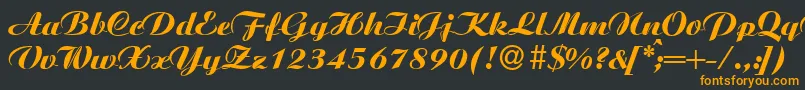 AgnesXboldRegular Font – Orange Fonts on Black Background