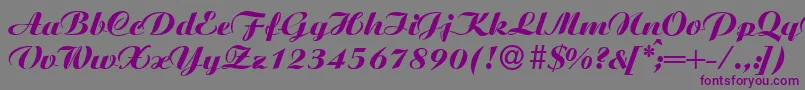 AgnesXboldRegular Font – Purple Fonts on Gray Background