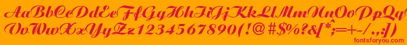 AgnesXboldRegular Font – Red Fonts on Orange Background