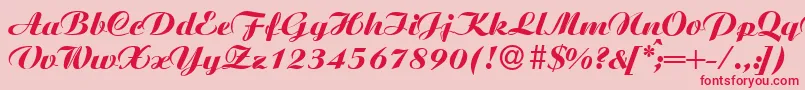 Шрифт AgnesXboldRegular – красные шрифты на розовом фоне