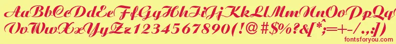 AgnesXboldRegular Font – Red Fonts on Yellow Background