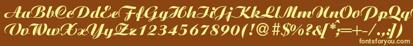 AgnesXboldRegular Font – Yellow Fonts on Brown Background