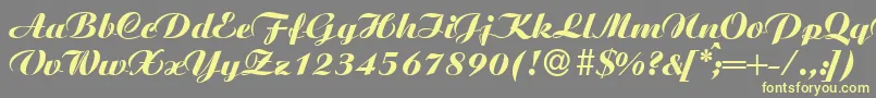 AgnesXboldRegular Font – Yellow Fonts on Gray Background