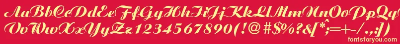 AgnesXboldRegular Font – Yellow Fonts on Red Background