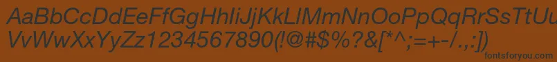 HelveticaneueltstdIt Font – Black Fonts on Brown Background