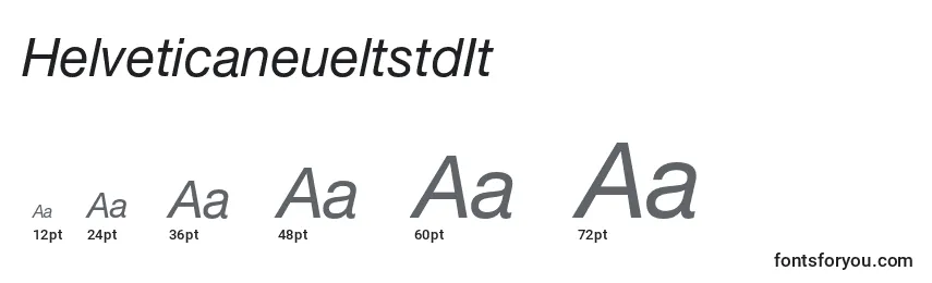 Tamanhos de fonte HelveticaneueltstdIt