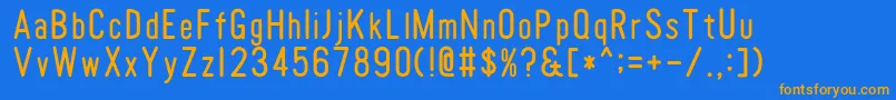 Tomatoroundcondensed Font – Orange Fonts on Blue Background