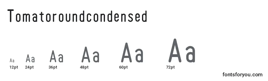 Tomatoroundcondensed Font Sizes
