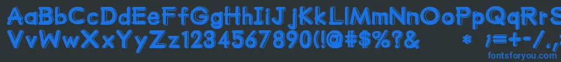 MumumuSrb Font – Blue Fonts on Black Background