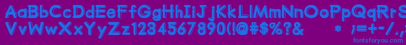 MumumuSrb Font – Blue Fonts on Purple Background