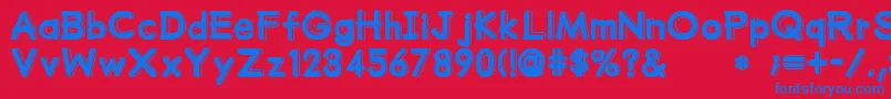 Шрифт MumumuSrb – синие шрифты на красном фоне