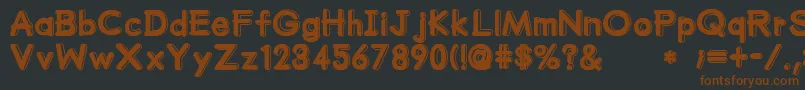 MumumuSrb Font – Brown Fonts on Black Background