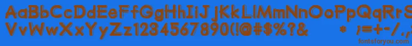 Шрифт MumumuSrb – коричневые шрифты на синем фоне