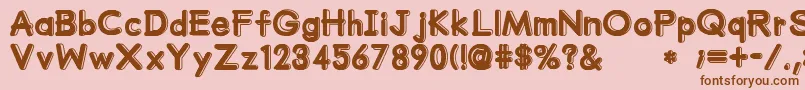 MumumuSrb Font – Brown Fonts on Pink Background