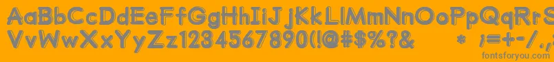 MumumuSrb Font – Gray Fonts on Orange Background