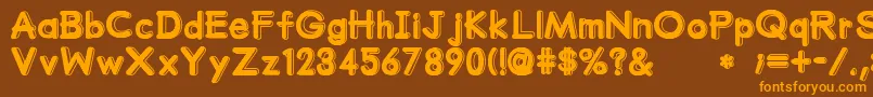MumumuSrb Font – Orange Fonts on Brown Background