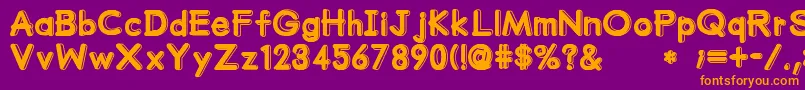 MumumuSrb Font – Orange Fonts on Purple Background