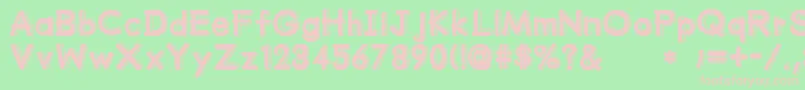 MumumuSrb Font – Pink Fonts on Green Background