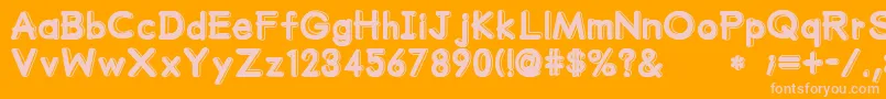MumumuSrb Font – Pink Fonts on Orange Background
