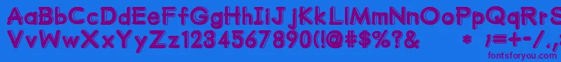 MumumuSrb Font – Purple Fonts on Blue Background