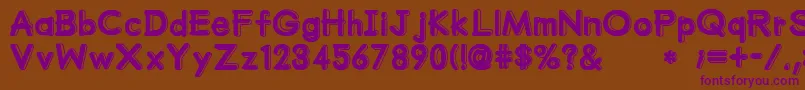 MumumuSrb Font – Purple Fonts on Brown Background
