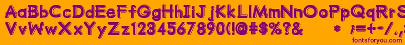 MumumuSrb Font – Purple Fonts on Orange Background