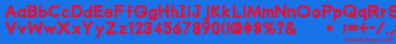 Шрифт MumumuSrb – красные шрифты на синем фоне