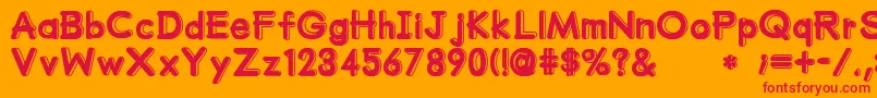 MumumuSrb Font – Red Fonts on Orange Background