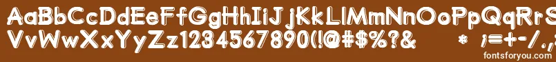 MumumuSrb Font – White Fonts on Brown Background