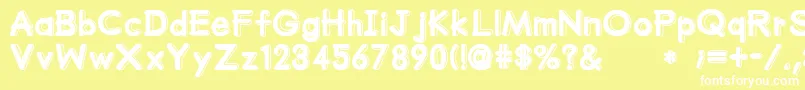 MumumuSrb Font – White Fonts on Yellow Background