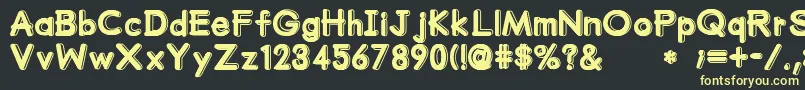 MumumuSrb Font – Yellow Fonts on Black Background