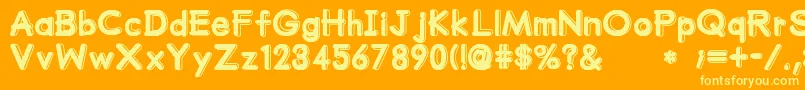 MumumuSrb Font – Yellow Fonts on Orange Background