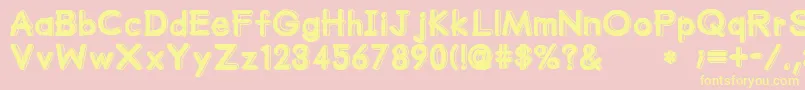 MumumuSrb Font – Yellow Fonts on Pink Background