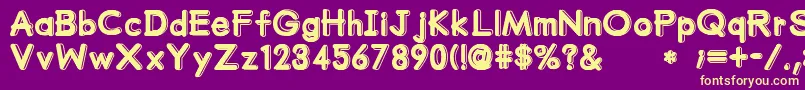 MumumuSrb Font – Yellow Fonts on Purple Background