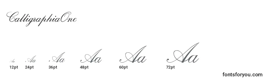 Размеры шрифта CalligraphiaOne