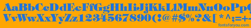 フォントItcTiffanyLtHeavy – オレンジの背景に青い文字