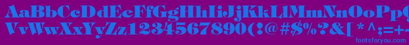 ItcTiffanyLtHeavy-Schriftart – Blaue Schriften auf violettem Hintergrund