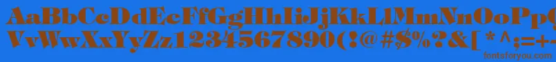 ItcTiffanyLtHeavy Font – Brown Fonts on Blue Background