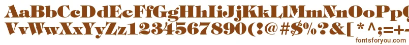 ItcTiffanyLtHeavy-fontti – ruskeat fontit valkoisella taustalla