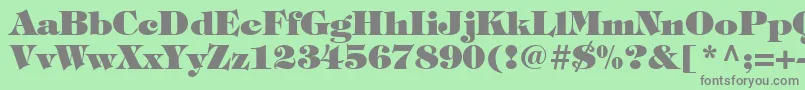 フォントItcTiffanyLtHeavy – 緑の背景に灰色の文字